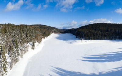 Lütsche Stausee im Winter