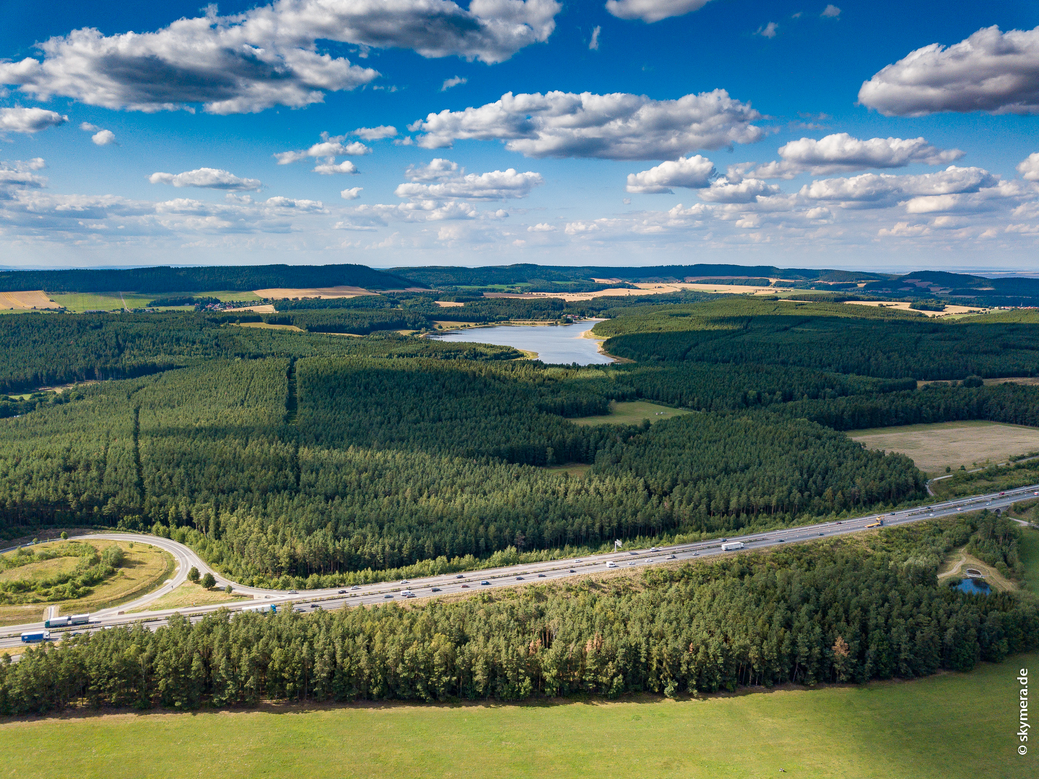 A71 und Stausee Heyda